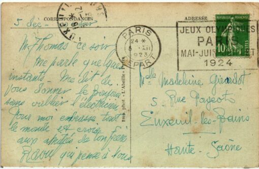 France, Paris Depart 1924, Olympic Games, Olympia, JO