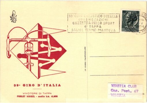Italia 1956 39 Giro d'Italia Gazzetta Salice Terme-Mantova, Radsport, Road