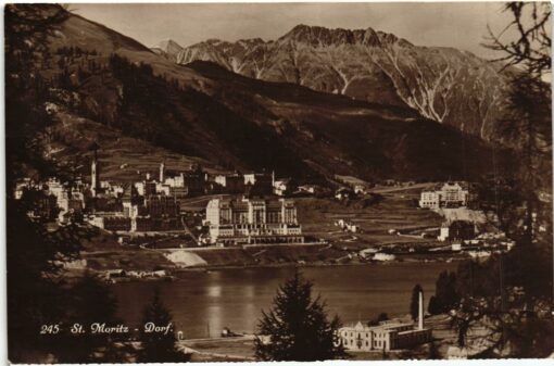 Swiss 1944 St. Moritz Dorf Tell Knabe, Bogenschießen Suisse – Bild 2