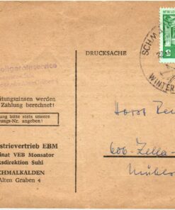 DDR, Schmalkalden Wintersport Gebiet Ski Drucksache