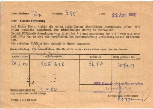 DDR, Schmalkalden Wintersport Gebiet Ski Drucksache – Bild 2