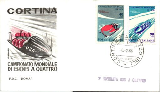 Italia, Cortina d'ampezzo 1966, Mondiale di Bob Pista Eugenio Monti, Viererbob