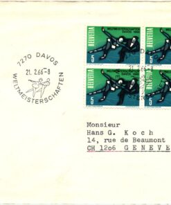 Swiss, Davos 1966 Eiskunstlauf Weltmeisterschaft, Ice Skating Figure Skating
