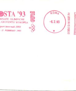 Italia Roma 1993 Aosta 1993 Girornate Olimpiche Gioventu Europea sport invernali CONI