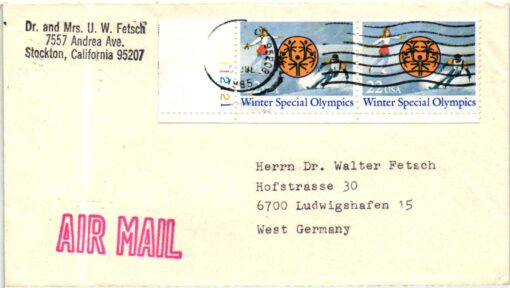 USA Winter Special Olympics, 1985 Air Mail