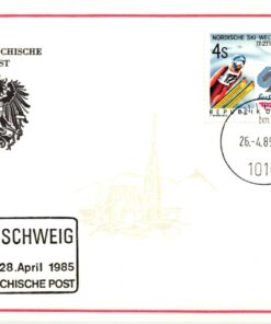Austria Nordische Ski Weltmeisterscaft WM Wien 1985 Braunschweig Karte