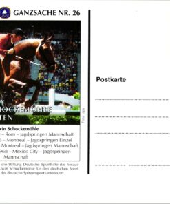 Germany, Sporthilfe Ganzsache Nr. 26 Alwin Schockemöhle Springreiten Gold Olympia 1960 1976 
