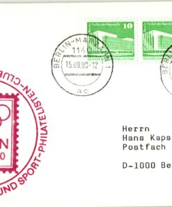 DDR Gründungsversammlung Olympia Sport Philatelisten Berlin 1990