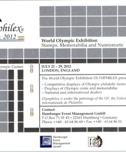 Olymphilex London 2012 Postkarte World Olympic Exhibition