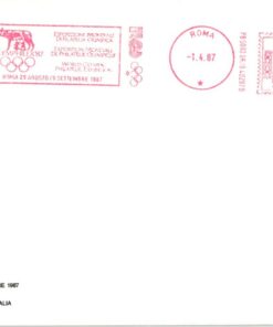 Italy, CONI Olymphilex 1987 Roma Olympic Philately EMA Red Meter