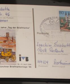 Deutschland PSo 41 Domplatz Halberstadt 1996 Münchener Briefmarkentage '96 SST München Erstflug LH 9511