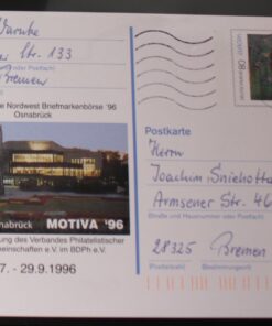 Deutschland PSo 43 Paula Modersohn-Becker 1996 Osnabrück Motiva '96 Bedarfsverwendung 