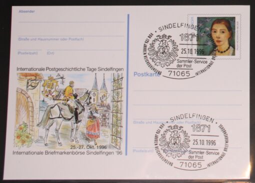 Deutschland PSo 44 Paula Modersohn-Becker 1996 Sindelfingen '96 SST Sindelfingen 1871 125 Jahre Reichgründung