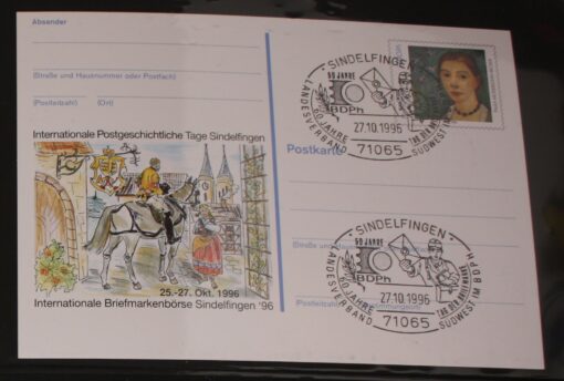 Deutschland PSo 44 Paula Modersohn-Becker 1996 Sindelfingen '96 SST Sindelfingen BDPh Landesverband Briefträger