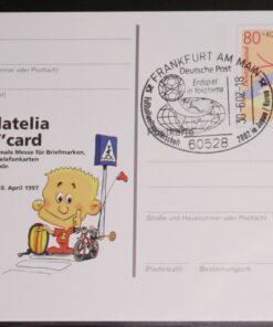 Deutschland PSo 45 Für den Sport 1997 Philatelia mit T'Card SST Frankfurt Fußball WM 2002 Endspiel Jokohama 
