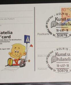 Deutschland PSo 45 Für den Sport 1997 Philatelia mit T'Card SST Köln Kunst un Philatelie 