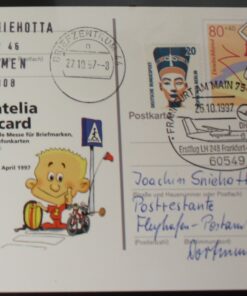 Deutschland PSo 45 Für den Sport 1997 Philatelia mit T'Card SST Frankfurt Erstflug LH 248 Dortmund DHC8-300 