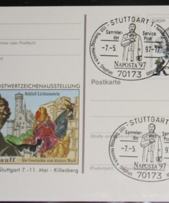 Deutschland PSo 46 Fischer und seine Frau 1997 Naposta 97 SST Stuttgart Heinrich von Stephan Weltpostverein Gründer