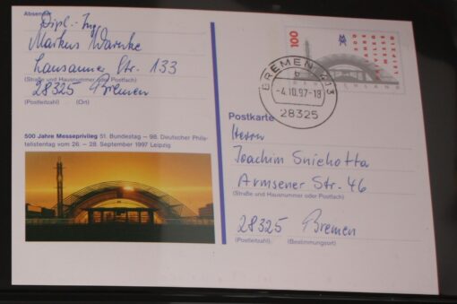 Deutschland PSo 47 Messe Leipzig 1997 Messeprivileg TST Bremen