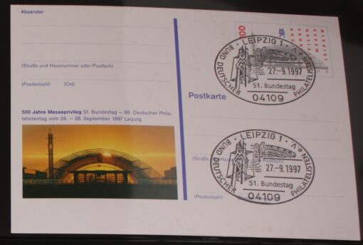 Deutschland PSo 47 Messe Leipzig 1997 Messeprivileg SST Leipzig 51. Bundestag