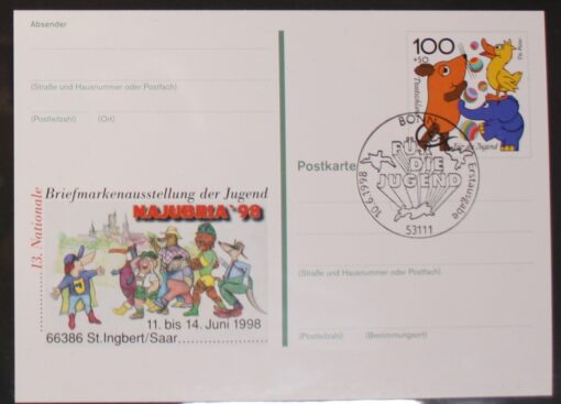 Deutschland PSo 53 Die Maus 1998 Najubria '98 SST Bonn Für die Jugend Erstausgabe