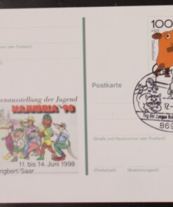 Deutschland PSo 53 Die Maus 1998 Najubria '98 SST Reiting Katzen Tag der jungen Briefmarkenfreunde