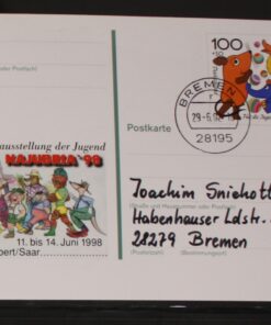 Deutschland PSo 53 Die Maus 1998 Najubria '98 SST letzter Tag Pfennig Briefmarken 30.06.2002