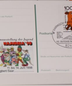 Deutschland PSo 53 Die Maus 1998 Najubria '98 SST Garmisch Partenkirchen Alpspitze Philatelistentag 2002