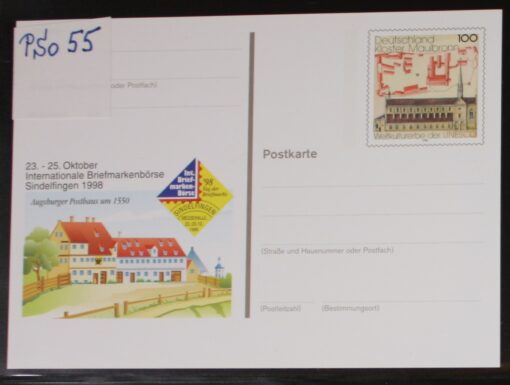 Deutschland PSo 55 Kloster Maulbronn 1998 Augsburger Poshaus 1550 postfrisch 