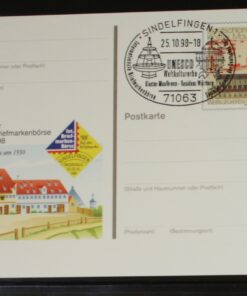 Deutschland PSo 55 Kloster Maulbronn 1998 Augsburger Poshaus 1550 SST Sindelfingen UNESCO Kloser Maulbronn Würzburg
