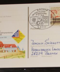 Deutschland PSo 55 Kloster Maulbronn 1998 Augsburger Poshaus 1550 SST Bonn Abschied Pf Briefmarken
