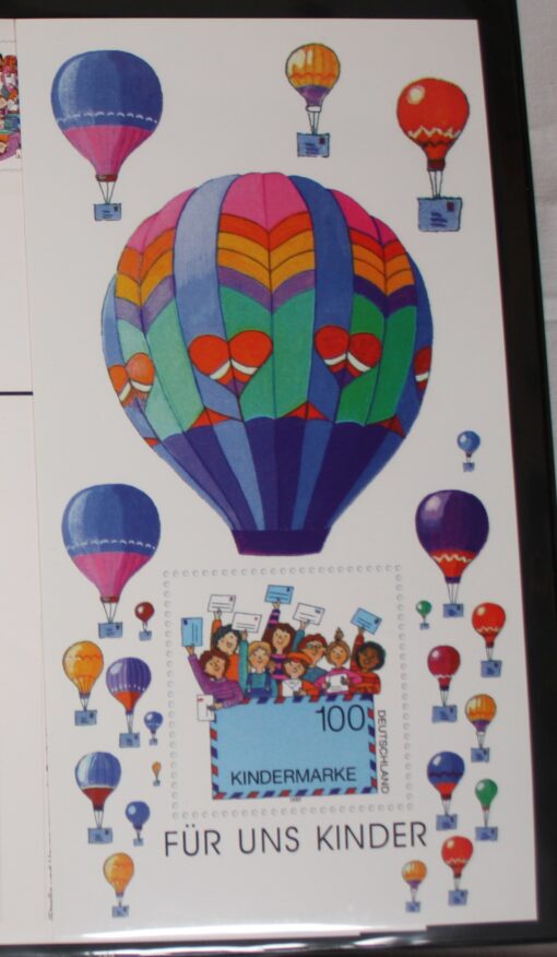 Deutschland PSo 56 Kindermarke 1997 5 Bilder - 6 Karten postfrisch Luftballon Post Kinder Ballonpost – Bild 6