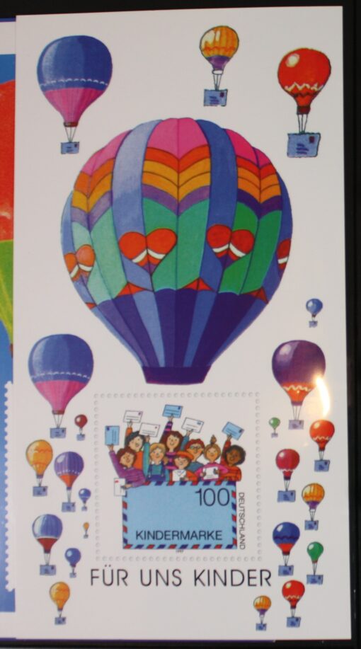 Deutschland PSo 56 Kindermarke 1997 5 Bilder - 6 Karten postfrisch Luftballon Post Kinder Ballonpost