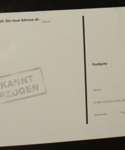 Deutschland PSo 54 Spreewald 1996  postfrisch Bekannt verzogen - Umzug