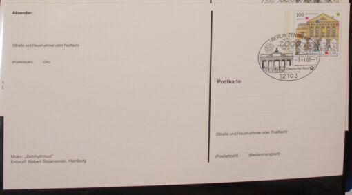 Deutschland PSo 59 Weimar 1999 5 Motive SST Berlin 2000 Millenium Neujahr 