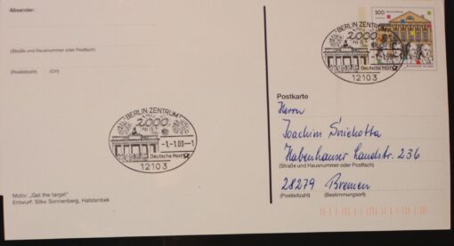 Deutschland PSo 59 Weimar 1999 5 Motive SST Berlin 2000 Millenium Neujahr gelaufen