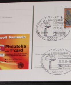 Deutschland PSo 61 Hildegard von Bingen 1999 Philatelia mit T'Card 1999 SST Köln Sonderschau Olympia