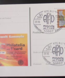 Deutschland PSo 61 Hildegard von Bingen 1999 Philatelia mit T'Card 1999 SST Köln APHV 50 Jahre