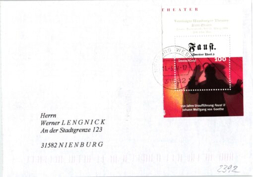 Deutschland 2004 FDC TST Mi. 2392 Faust Theater