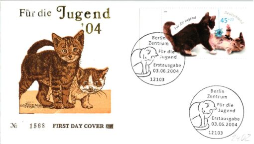 Deutschland 2004 FDC SST Mi. 2402 Jugend Katzen