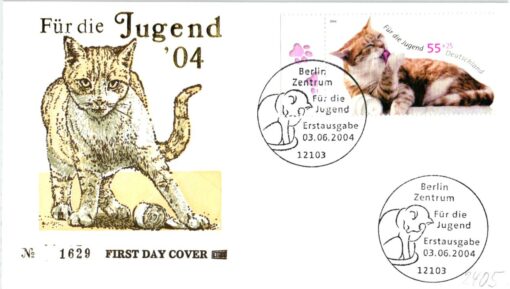 Deutschland 2004 FDC SST Mi. 2405 Jugend Katzen