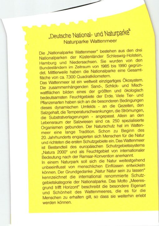 Deutschland 2004 Karte Post SST Mi. 2407 Deutschland Nationalparke – Bild 2