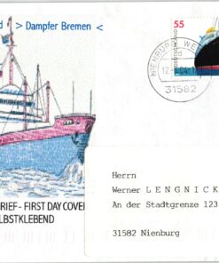 Deutschland 2004 FDC TST Mi. 2417 Bremen Blauen Bandes Dampfer