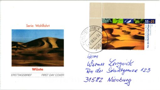Deutschland 2004 FDC TST Mi. 2426 Wohlfahrt Wunderbare Welt Sahara