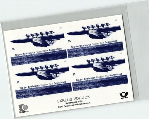 Deutschland 2004 Viererblock Mi. 2428 Flugboot DoX Jahresgabe BDPh