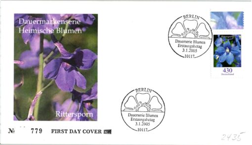 Deutschland 2005 FDC SST Mi. 2435 Dauerserie Blumen Rittersporn