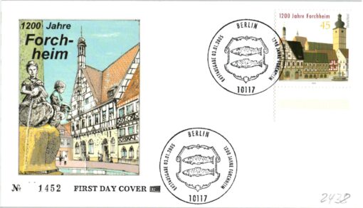 Deutschland 2005 FDC SST Mi. 2438 1200 Jahre Forchheim