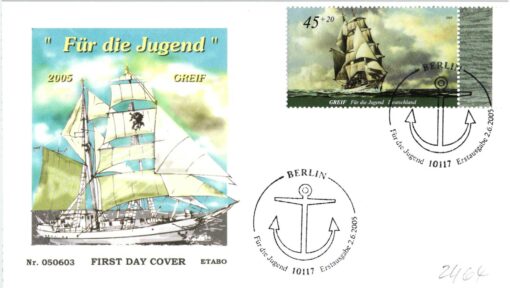 Deutschland 2005 FDC SST Mi. 2464 Jugend Schiffe Greif