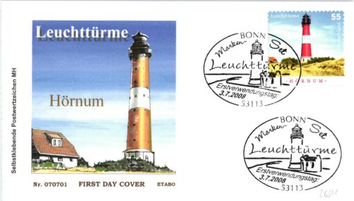 Deutschland 2008 FDC SST Mi. 2682 Leuchttürme Hörnum selbstklebend [M2] 