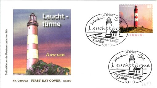 Deutschland 2008 FDC SST Mi. 2683 Leuchttürme Amrum selbstklebend [M2] 